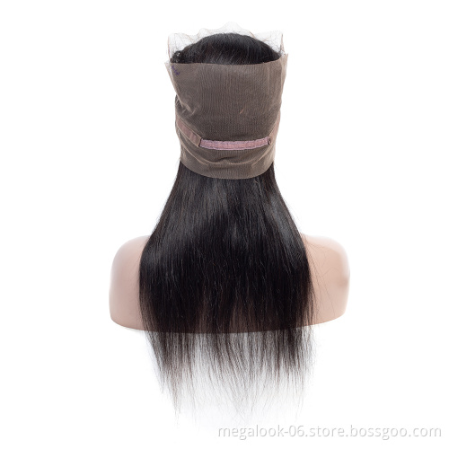 Natural Straight Brazilian Human Hair Bundle 360 Degree Full Lace Frontal Closure South Africa